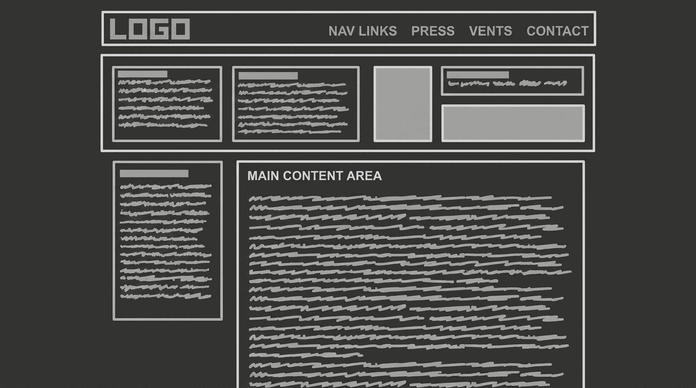 Before — underperforming website